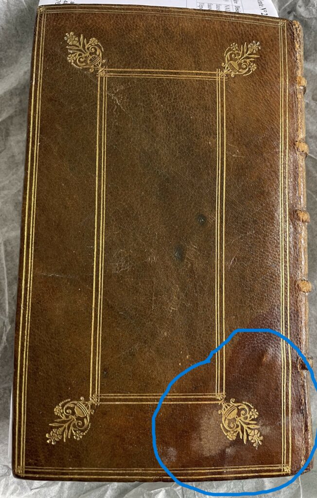 enlever tâche et mouillure sur livre rare