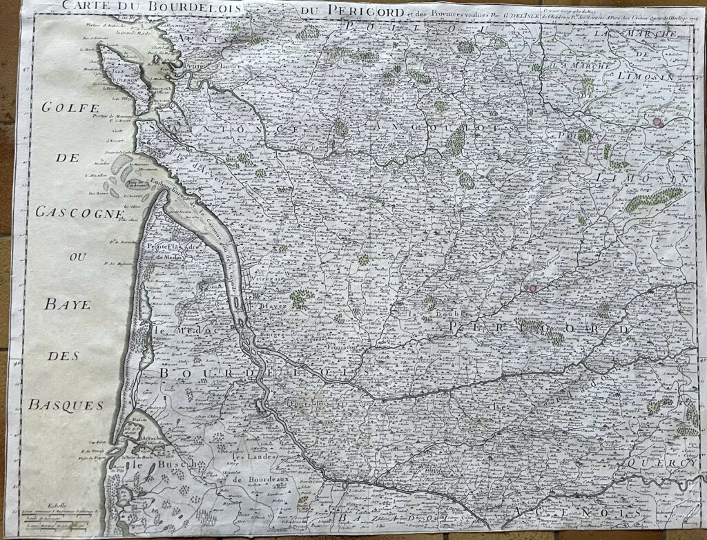 Cette carte ancienne qui avait subi un important dégât des eaux a reçu un traitement adapté